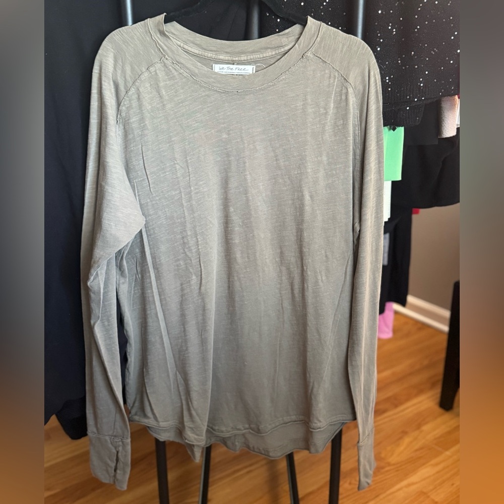 #004: Free People Olive LS Top
